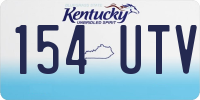 KY license plate 154UTV