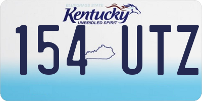 KY license plate 154UTZ
