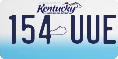 KY license plate 154UUE