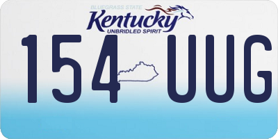 KY license plate 154UUG