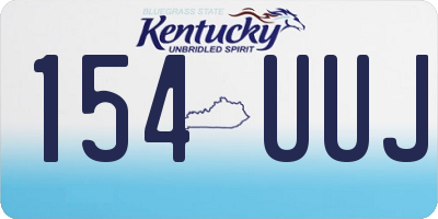 KY license plate 154UUJ