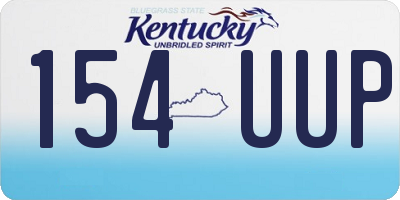 KY license plate 154UUP