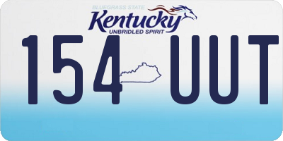 KY license plate 154UUT
