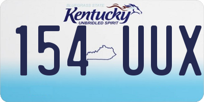 KY license plate 154UUX