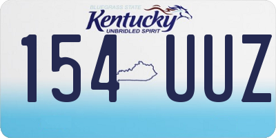 KY license plate 154UUZ