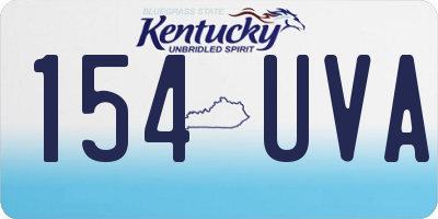 KY license plate 154UVA