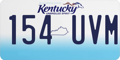 KY license plate 154UVM