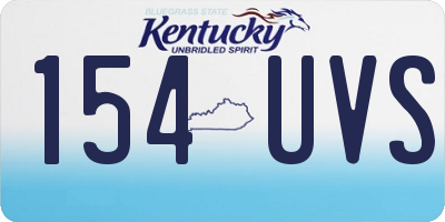 KY license plate 154UVS