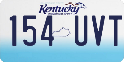 KY license plate 154UVT