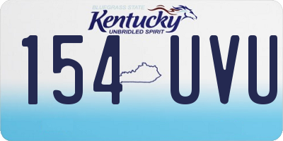 KY license plate 154UVU