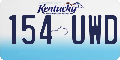 KY license plate 154UWD