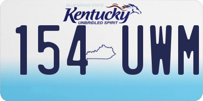 KY license plate 154UWM