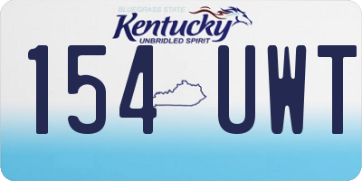 KY license plate 154UWT