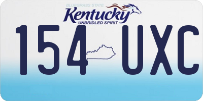 KY license plate 154UXC