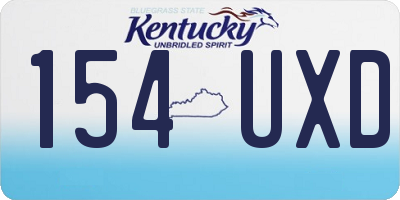 KY license plate 154UXD