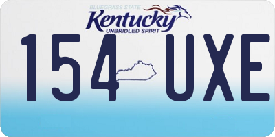 KY license plate 154UXE