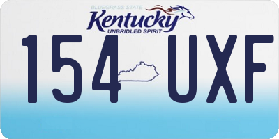KY license plate 154UXF