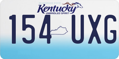 KY license plate 154UXG