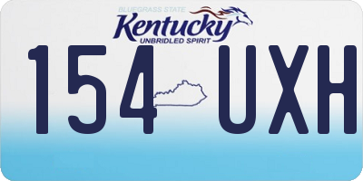 KY license plate 154UXH