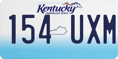 KY license plate 154UXM
