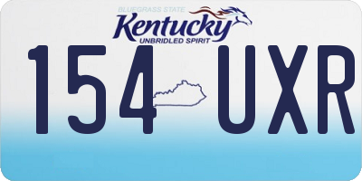 KY license plate 154UXR