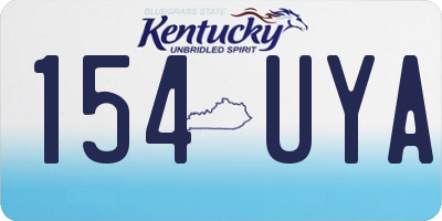 KY license plate 154UYA