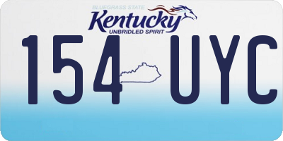 KY license plate 154UYC
