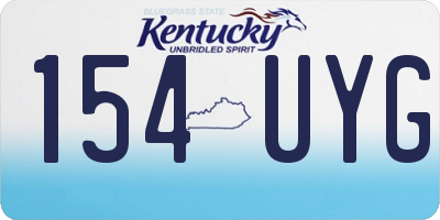 KY license plate 154UYG