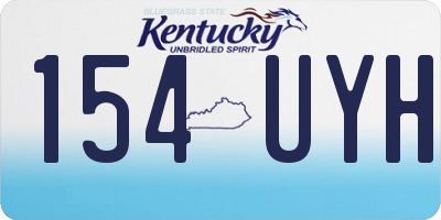 KY license plate 154UYH