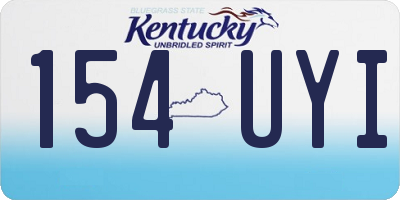KY license plate 154UYI