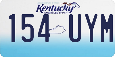 KY license plate 154UYM