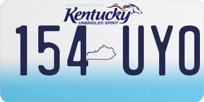 KY license plate 154UYO