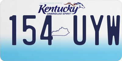 KY license plate 154UYW