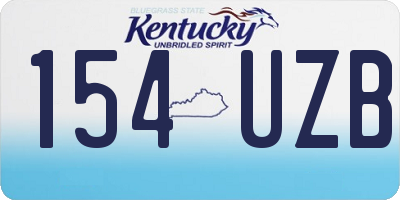 KY license plate 154UZB