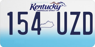 KY license plate 154UZD
