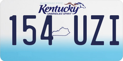 KY license plate 154UZI