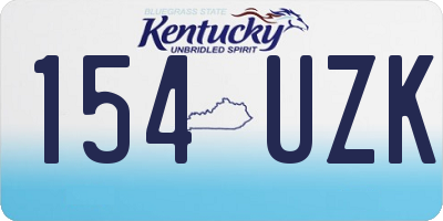 KY license plate 154UZK