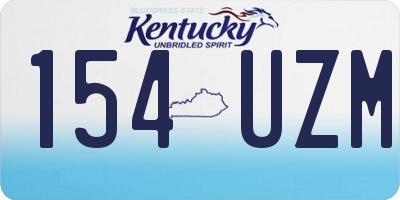 KY license plate 154UZM