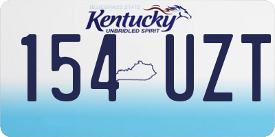 KY license plate 154UZT