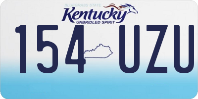 KY license plate 154UZU
