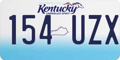 KY license plate 154UZX