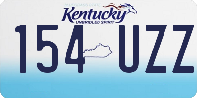 KY license plate 154UZZ