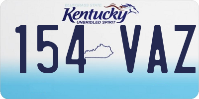 KY license plate 154VAZ