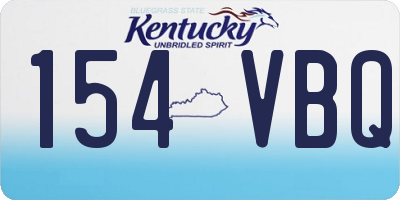 KY license plate 154VBQ
