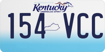 KY license plate 154VCC
