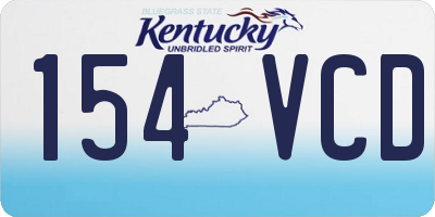 KY license plate 154VCD