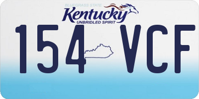 KY license plate 154VCF