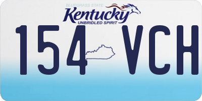 KY license plate 154VCH