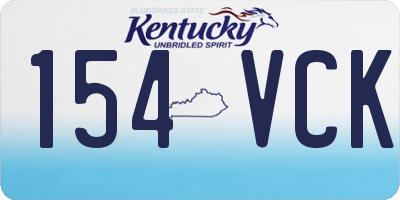 KY license plate 154VCK