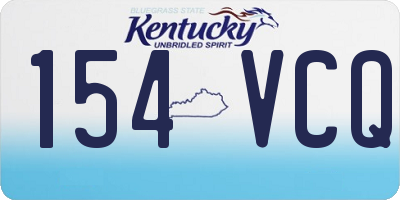 KY license plate 154VCQ
